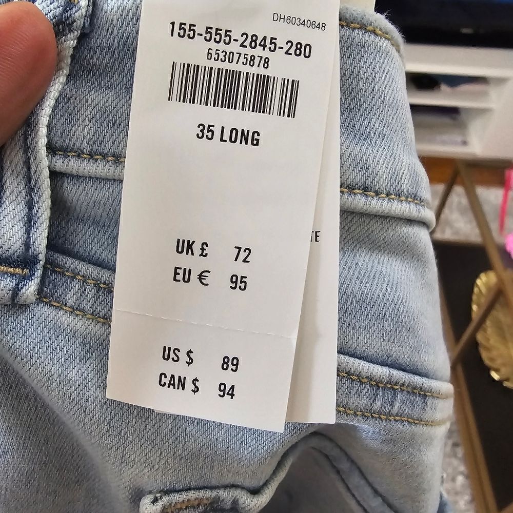 Abercrombie Fitch Flare Leg Blue Denim Jeans Size 35 - Picture 11 of 12
